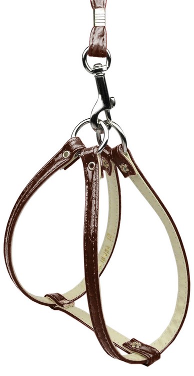 Faux Snake Skin Step In Harness Brown 12